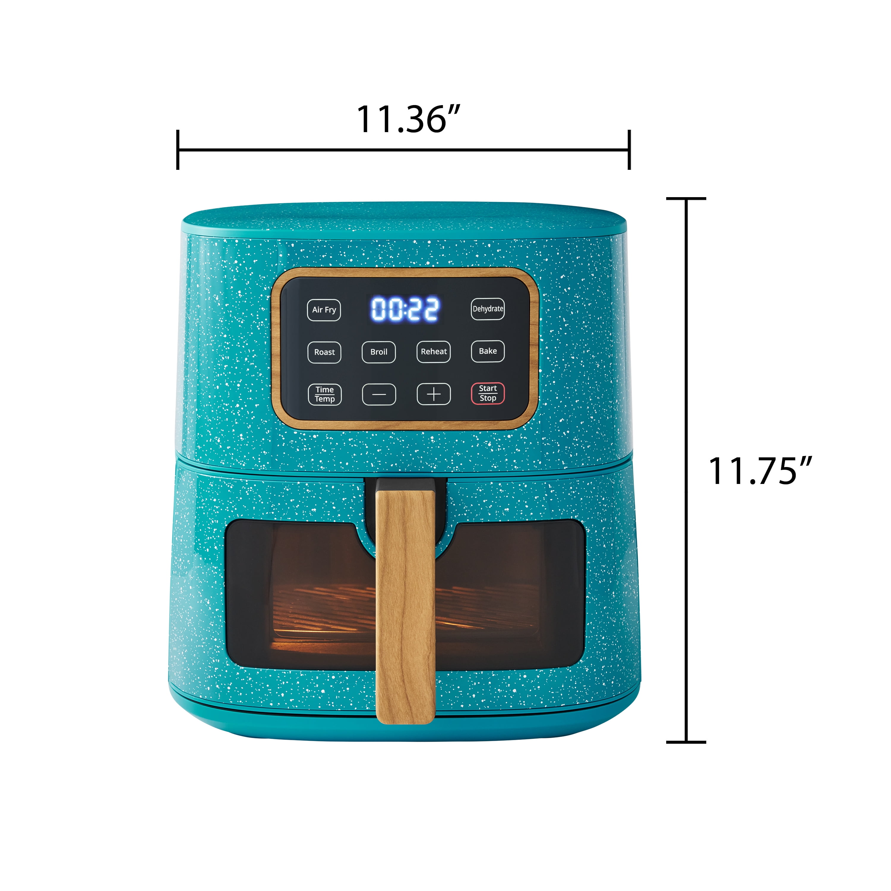 The Pioneer Woman Air Fryer Teal Speckle 5.8 Quart