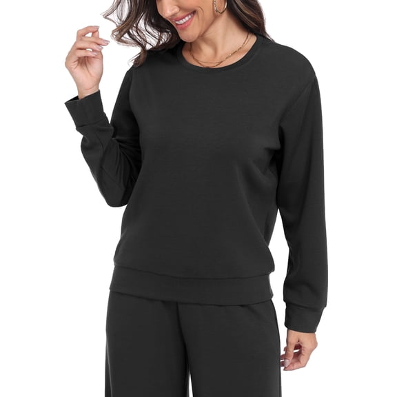 Cadmus Womens Soft Crewneck Sweatshirt Long Sleeve Workout Casual Pullover Basic Fall Shirts