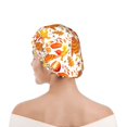 thumbnail image 6 of Yiaed Autumn Sweater Warmth Print Reusable Shower Cap & Bath Cap & Lined, Oversized Waterproof Shower Caps Designed for all Hair Lengths, 6 of 7
