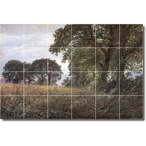 Ceramic Tile Mural-William Richards Landscapes Painting 613. 25.5" w x 17" h using (24) 4.25 x 4.25 ceramic tiles