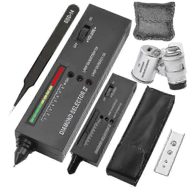Diamond Tester Pen,professional Diamond Detector With 60x Mini Led Magnifying, Diamond Test Pen For