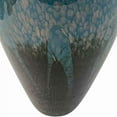 thumbnail image 3 of Benjara Urn Shape Glass Frame Vase with Fiery Design, Blue, 3 of 5