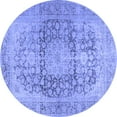 thumbnail image 1 of Ahgly Company Machine Washable Indoor Round Persian Blue Traditional Area Rugs, 7' Round, 1 of 4