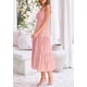 thumbnail image 5 of Vestido PRETTYGARDEN para mujer, midi, de verano, rosa, talla S, 5 of 9
