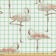 thumbnail image 2 of Ambesonne Flamingo Fabric by the Yard Upholstery, Wild Nature Exotic Bird, 10 Yards, Redwood Pearl Coral, 2 of 5