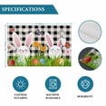 thumbnail image 6 of Easter Bunny Placemats Set of 6, Spring Easter Eggs Floral White Black Plaid Placemats for Dining Table, Place Mats for Kitchen Tabletop, Waterproof Wipeable Dining Table Mats Set, 6 of 9
