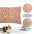 thumbnail image 4 of Orange Leopard Print Lumbar Pillow Covers 12x20 Inch Set of 2 Cheetah Animal Spots Rectangle Throw Pillows For Couch Farmhouse Square Pillow Cases Home Decor For Living Room Sofa Bed Porch Outdoor, 4 of 6