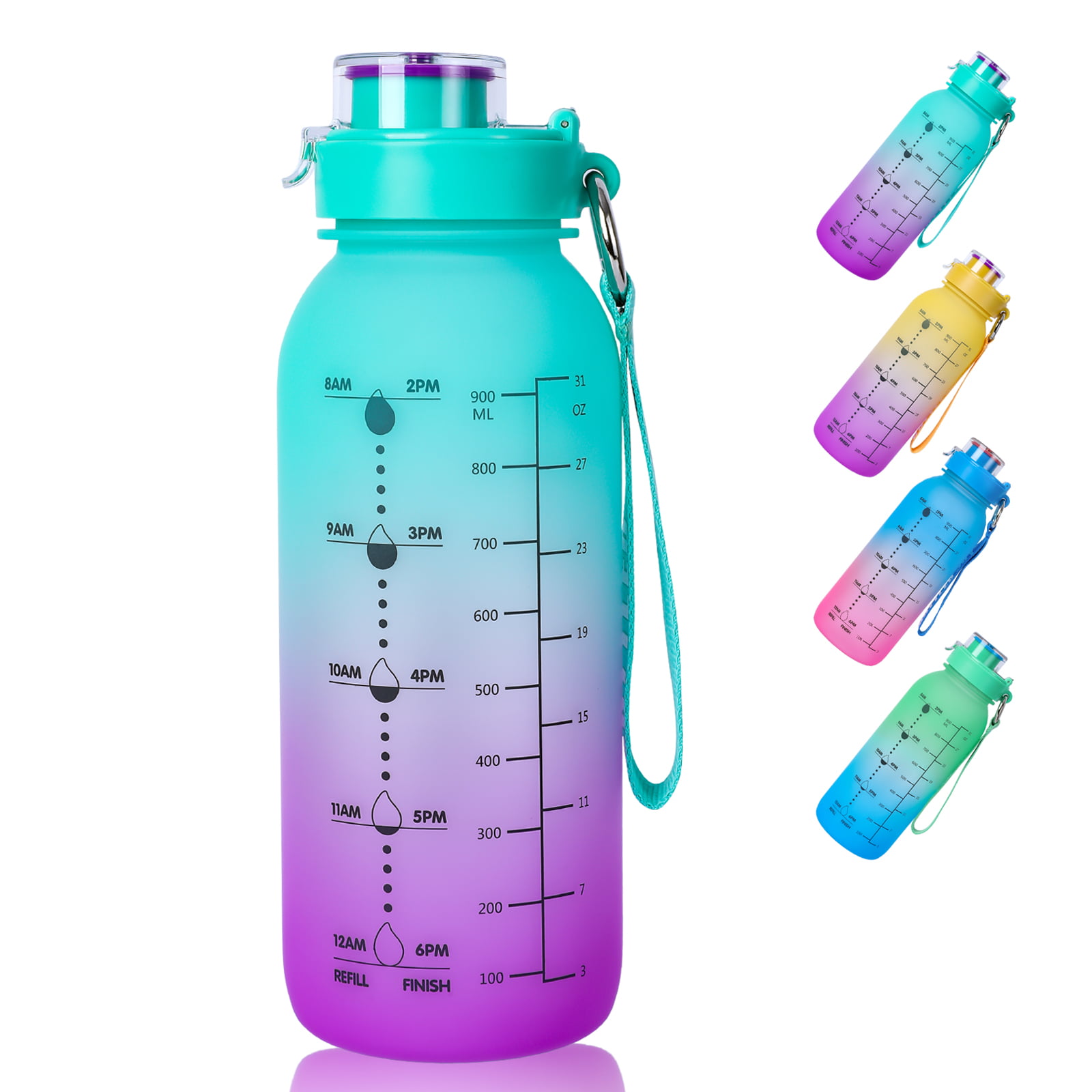 300/400/500ML Portable Plastic Water Cup Drinking Bottle for Sport Travel Dote