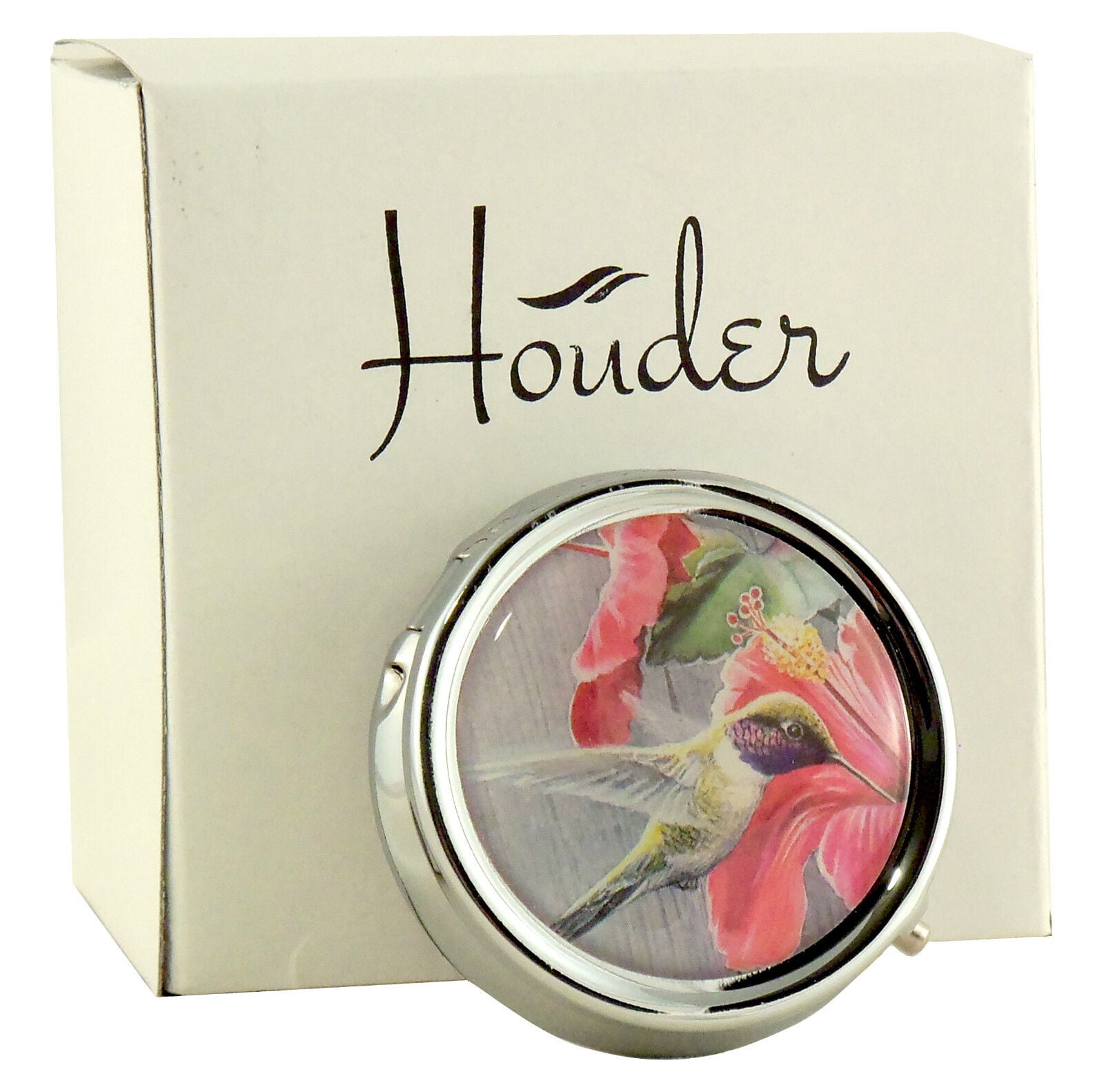 Designer Pill Box by Houder - Decorative Pill Case with Gift Box - Carry  Your Meds in Style (Shell)