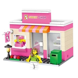 Ville Mini Rue Sweet Shop Blocs de construction