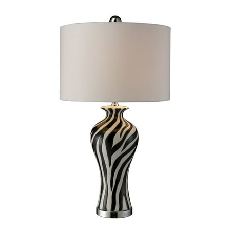 Dimond Lighting Carlton LED Table Lamp in Zebra Print
