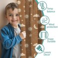 thumbnail image 3 of Blackout Kids Curtains,Brown Sun Moon Cloud Star Pattern Childrens Insulated Curtains Set Of 2,Bedroom Essentials,Toddler Room Decor 42"x63", 3 of 5