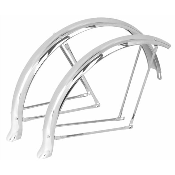 26" Fender Set Flared Adjustable Balloon 80mm Chrome