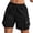 Black, variant on AHTJRT Cargo Shorts for Women Drawstrings Elastic Waist Workout Hiking Shorts with 4 Pockets Summer Athletic Running Gym Shorts Red L