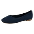thumbnail image 5 of Ballet Flats Dress Shoes for Women Comfortable Knit Casual Square Toe Work Office Slip on Low Heels Loafers, 5 of 6