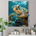 thumbnail image 4 of Qisvanset 12x16 Inch Sea Turtle Ocean Canvas Wall Art, Tranquil Underwater Wildlife Coastal Nautical Home Decor, 4 of 8