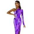 thumbnail image 5 of Robe Maxi Pinceau Violet une Épaule Art Abstrait Mignon Robe Moulante Printemps Fête Longues Robes Femmes Vestidos Graphiques, 5 of 5
