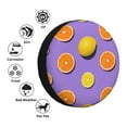 thumbnail image 5 of Balery Yellow Lemon And Orangetire Cover Waterproof Dust-Proof, Universal Spare Wheel Tire Cover For Trailer, Rv, Suv Truck And Vehicle Camper Accessories-16 Inch, 5 of 9