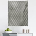 thumbnail image 1 of Grey Geometric Tapestry, Diagonal and Horizontal Lines Forming Triangles Abstract Repeating Motifs, Fabric Wall Hanging Decor for Bedroom Living Room Dorm, 5 Sizes, Grey Cream, by Ambesonne, 1 of 1