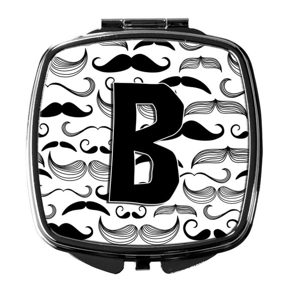 Letter B Moustache Initial Compact Mirror