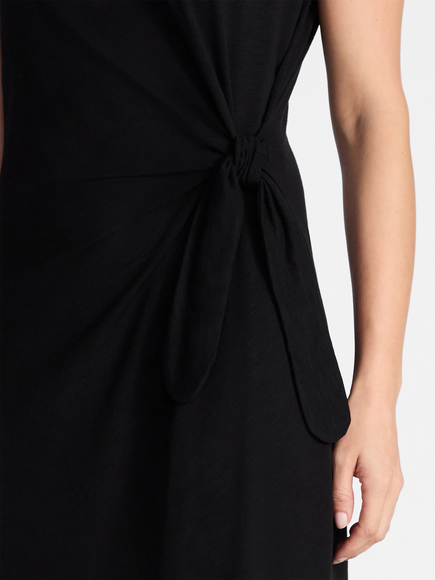 Time and Tru Women's and Women's Plus Side Tie Midi Dress with Dolman Sleeves, Sizes XS-4X