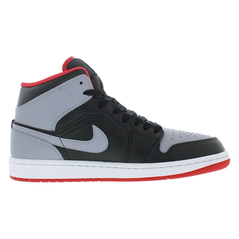 Nike Air Jordan 1 Mid Black/Cement Grey-Fire Red DQ8426-006 Men's