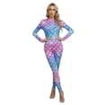 thumbnail image 4 of Jowowha Women Adult One Piece Mermaid Cosplay Long Jumpsuit Halloween Party Dress Up Long Bodysuit Type G L, 4 of 6