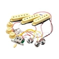 thumbnail image 3 of Milaget Guitar Pickup Set 5 Gear Wheel Prewired for ST Electric Guitar Musical Instrument Yellow, 3 of 9