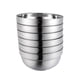 thumbnail image 1 of Anti-Hot Insulated Bowl Stainless Steel Soup Bowls Double Layer Metal Bowls Children Home Use 13cm Diameter 2Pcs, 1 of 4
