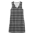 thumbnail image 3 of WAGUTH Women's Gingham Print Shift Dresses V-Neck Sleeveless Summer Mini Dress Soft Breathable Casual Dress with Pockets for Beach Vacation, 3 of 6