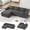 Left Facing Chaise-Grey, variant on Modular Sectional Sofa Couches L-Shape Couch 3 Seat Modular Sofa Memory Foam Sectional Couches for Living Room, Cloud Couch with Oversized Chaise (Black Stripe, 94.5" Right Facing Chaise)