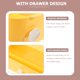 thumbnail image 1 of BESTYASH 2Ud Cajones Adhesivos Bajo Escritorio En Plástico Resistente Color Amarillo Para Espacio De Trabajo, 1 of 7