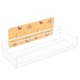 thumbnail image 1 of Estante de almacenamiento para baño Organizador de esquina Inodoro Cocina Colgante de pared Estante de hierro sin taladrar, Amarillo Methold HA001359-01B, 1 of 6