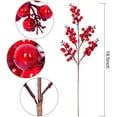 thumbnail image 5 of 4 Pack Artificial Red Berry Stems - 20 Inch Christmas Holly Berry Branches for Holiday Home Decor and Crafts, 5 of 5