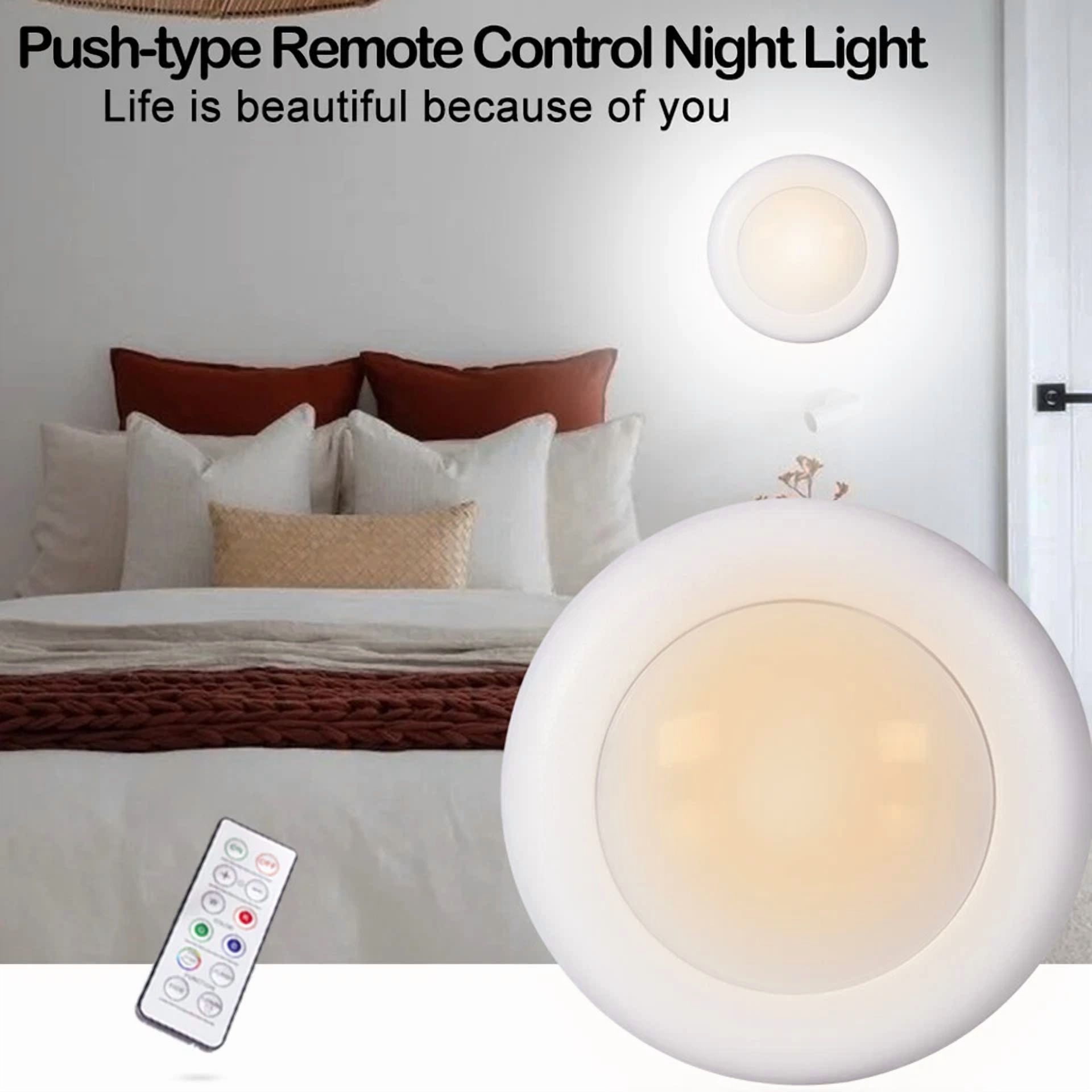 KNACK - 3Pc Wireless Led Puck Light Cabinet Lighting Kit Kitchen Under Counter Light Us
