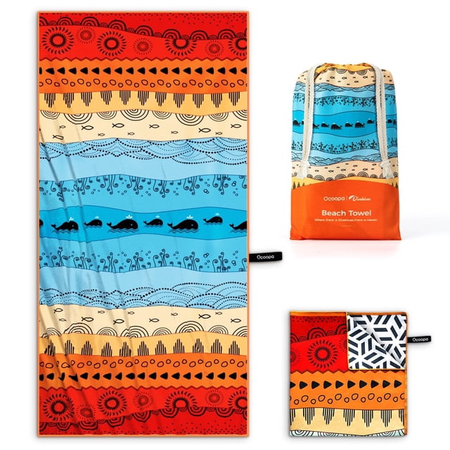 Microfiber Beach Towels Fast Drying Extra Large 71” x 32” Sand Free Super Lightweight