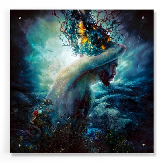 Epic Art 'Charade' by Mario Sanchez Nevado, Acrylic Glass Wall Art, 24"x24"