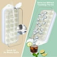 thumbnail image 2 of Ice Cube Tray with Lid and Bin, 21 Pcs Ice Cubes Mold for Freezer Easy Release, Quick Filling Without Touching, White, 2 of 5