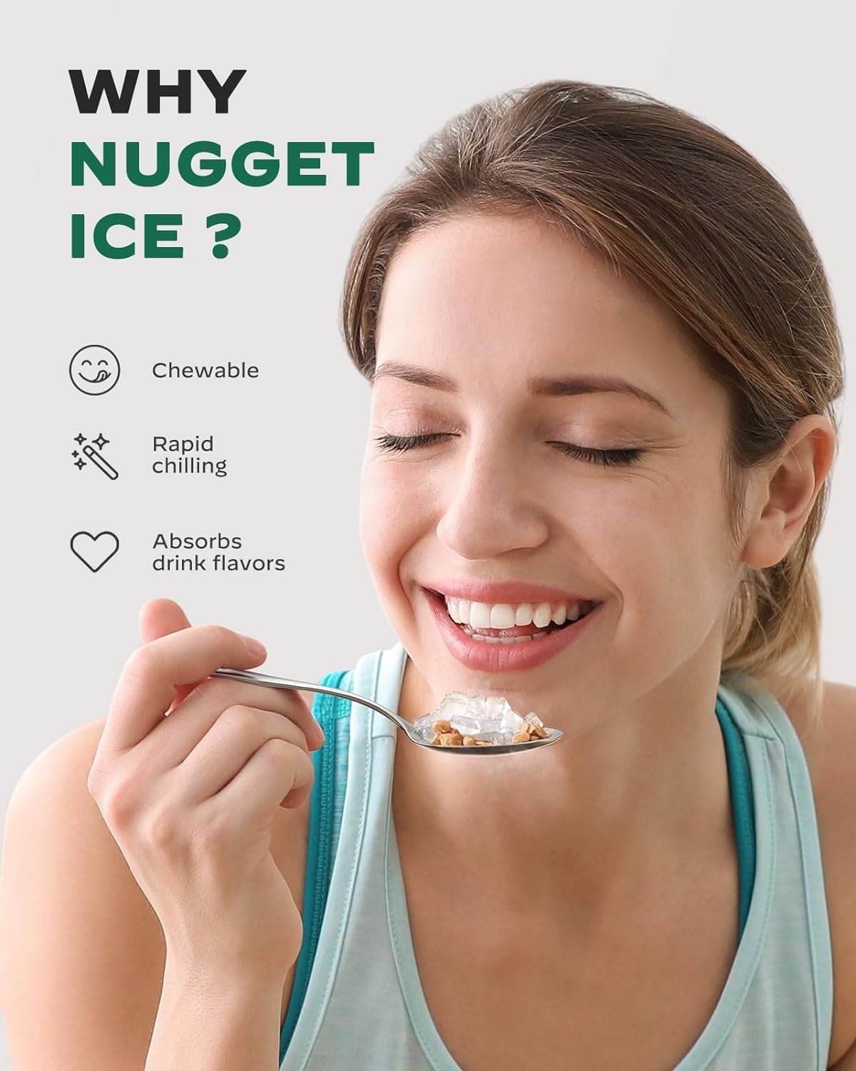 Ice Maker Countertop,  Ice Maker with Soft Chewable Ice, One-Click Operation Ice Machine with Self-Cleaning, 33lbs/24H for Home,Kitchen,Office