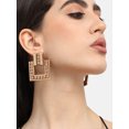 thumbnail image 3 of Boucles d'Oreilles Design en Pierre Plaquée Or pour Femme, 3 of 4