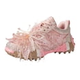 thumbnail image 5 of Women's Chunky Sneakers Breathable Lace up Platform Beading Flower Walking Sneakers Non Slip Running Fashion Casual Shoes Red Size 9, 5 of 5