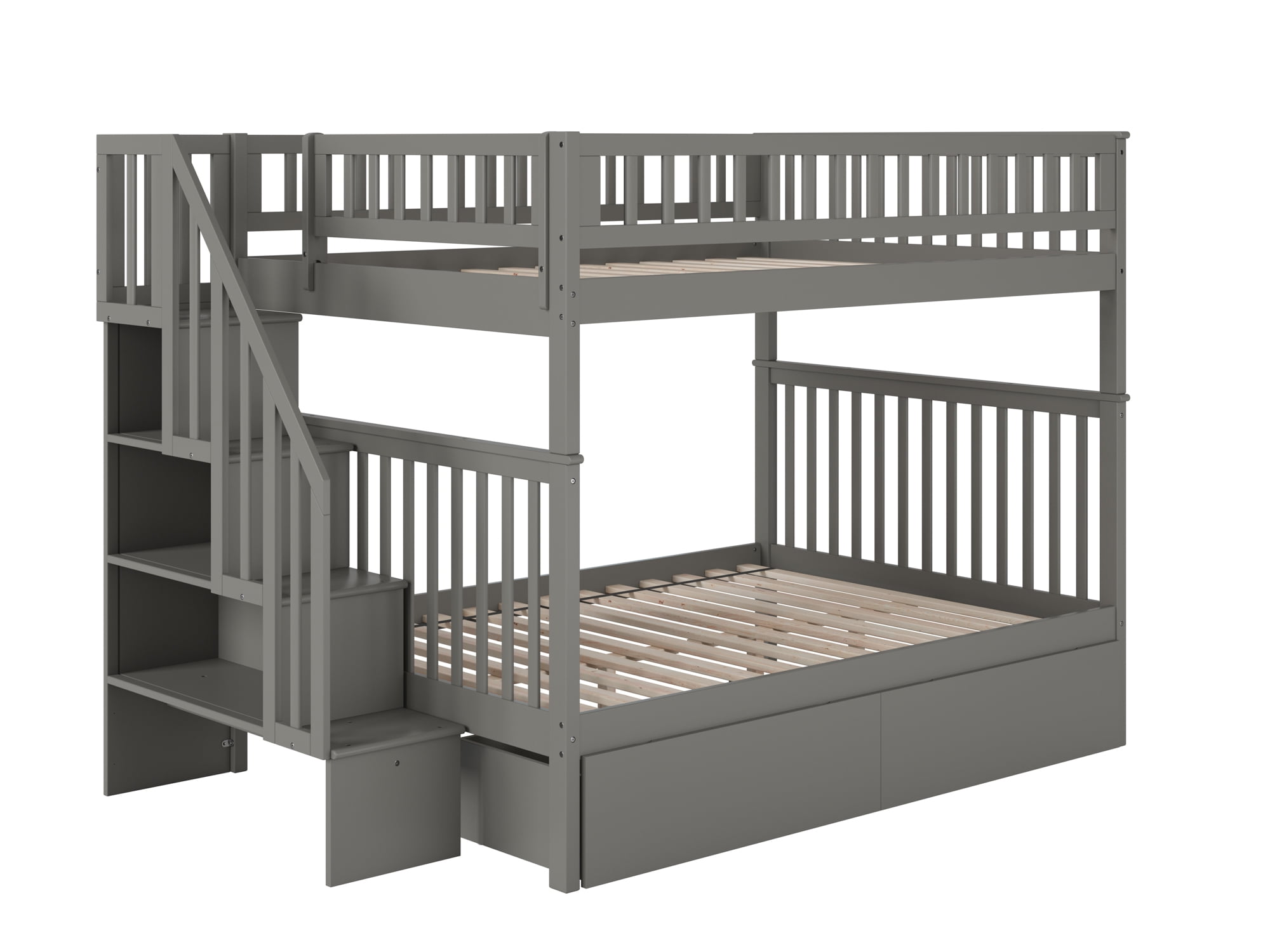 Woodland Staircase Bunk Bed Full Over, Woodland Bunk Bed With Trundle