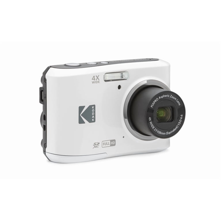 Kodak PIXPRO FZ45 Easy Photo Bundle: White Digital Camera, 64GB SD