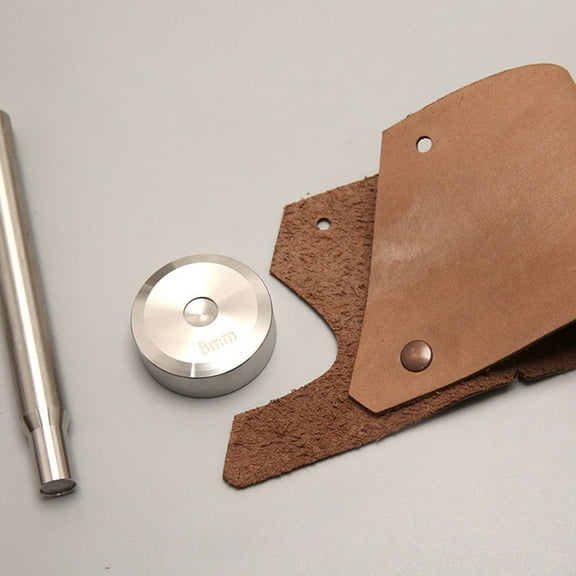 Compact Double Cap Rivet Setter Kit Essential Tool For For Leather Diy 8Mm Fangkenuo