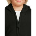 thumbnail image 4 of Wonder Nation Boys’ Faux Shearling Hoodie Jacket, Sizes 4-18 Husky, 4 of 6