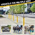 thumbnail image 5 of Telyswee 1pcs 2pcs Safety Bollard Post, 42" Height Steel Bollard Post, 4.5" Diameter Security Traffic Barrier Post, Yellow Steel Bollard for Warehouse Parking Lot, 5 of 7