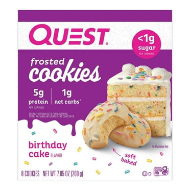 2X - Quest Nutrition 5g Protein Frosted Cookie - Birthday Cake - 8ct