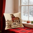 thumbnail image 4 of Lilixerw Embroidery Christmas Pillow Covers,18x18Inch Cute Animal Horse Print Pillowcase,Valentine's Day Home Decor for Living Room Bedroom Sofa,Decorative Pillowcase, 4 of 6
