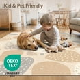 thumbnail image 4 of ODIKA 6'x9' Washable Area Rug Easy Care, Non-Shedding, Abstract Boho Way Shape Scattered Motif Muted Earthy Lightweight for Queen Size Bedroom Under Bed Master Suite, 4 of 7