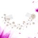 thumbnail image 5 of Peinetas para el cabello de la novia Clips dobles Cristal de perlas Exquisita joyería para el cabello Peine insertado Tocado Accesorios para el vestido de novia (Plata), 5 of 5